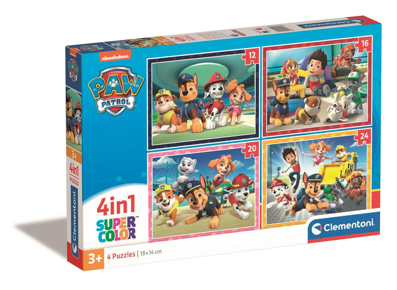 Paw Patrol - 4 Puzzles X12-16-20-24Pcs