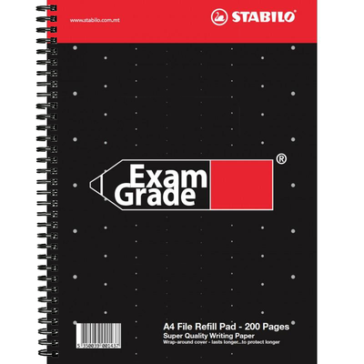 Exam Grade A4 File Refill Pad - 160 Pages