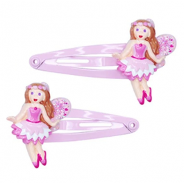 Pink Poppy Fairy Hair Clips