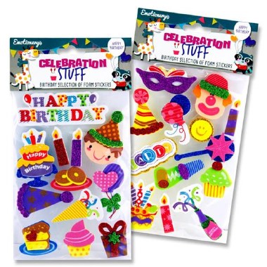 Stickers - 3D Foam Happy Birthday Or Party Stickers