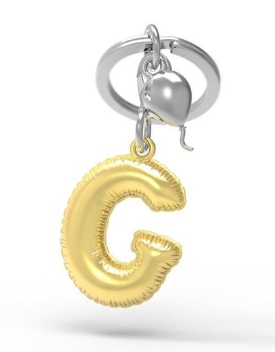 Keychain Golden Balloon Letter G