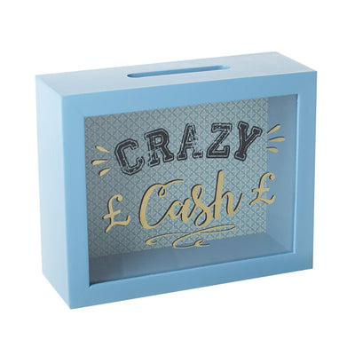Wooden Money Box - Crazy Cash