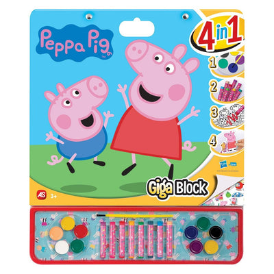 Giga Block Drawing Set Peppa Pig 4 In 1