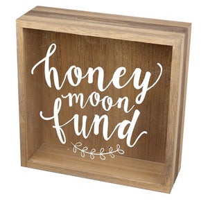 Wooden Money Box - Honey Moon Fund