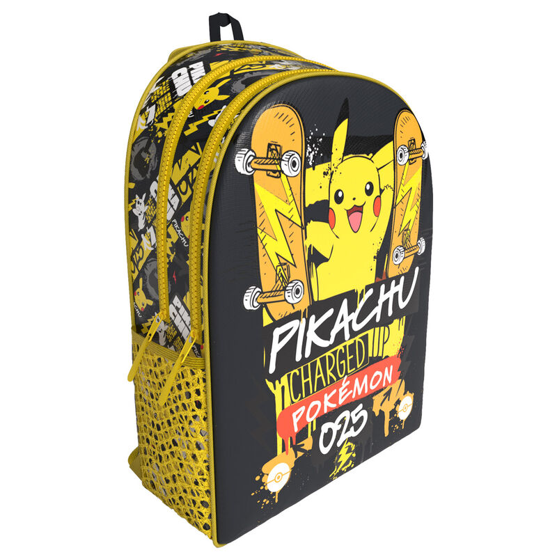 Pokemon Pikachu 2 Zip Backpack 41Cm - Fit A4 Size