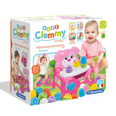 Clemmy - Baby Pink Seat With Soft Blocks 