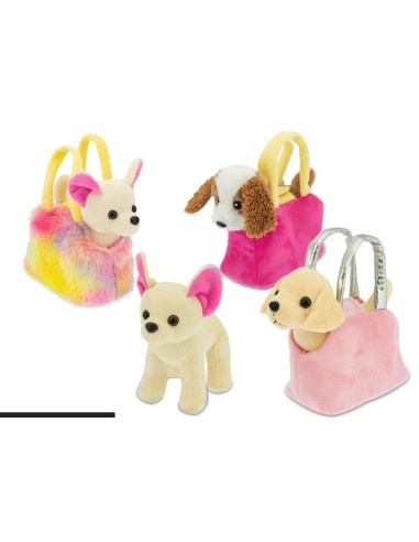 Plush Dog In Handbag 16Cm X1Pc