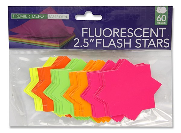 Fluorescent 2.5" Flash Stars