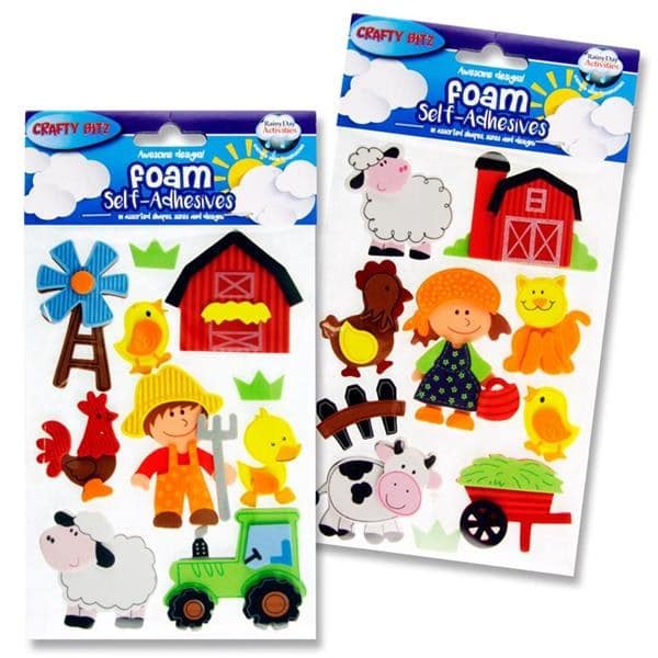 Foam Self Adhesives 3D Farm Boy And Girl