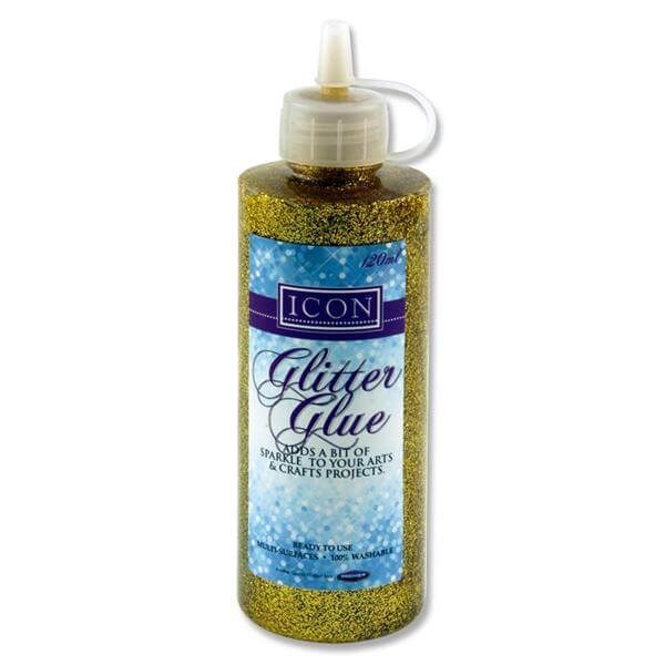 Glitter Glue Gold - Large Bottle X120G 