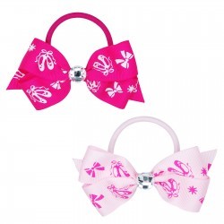 Pink Poppy Hair Rubber Bands Bow 