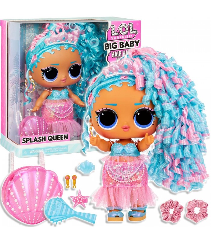 Lol Surprise - Big Baby Hair Hair Hair Doll - Splash Queen