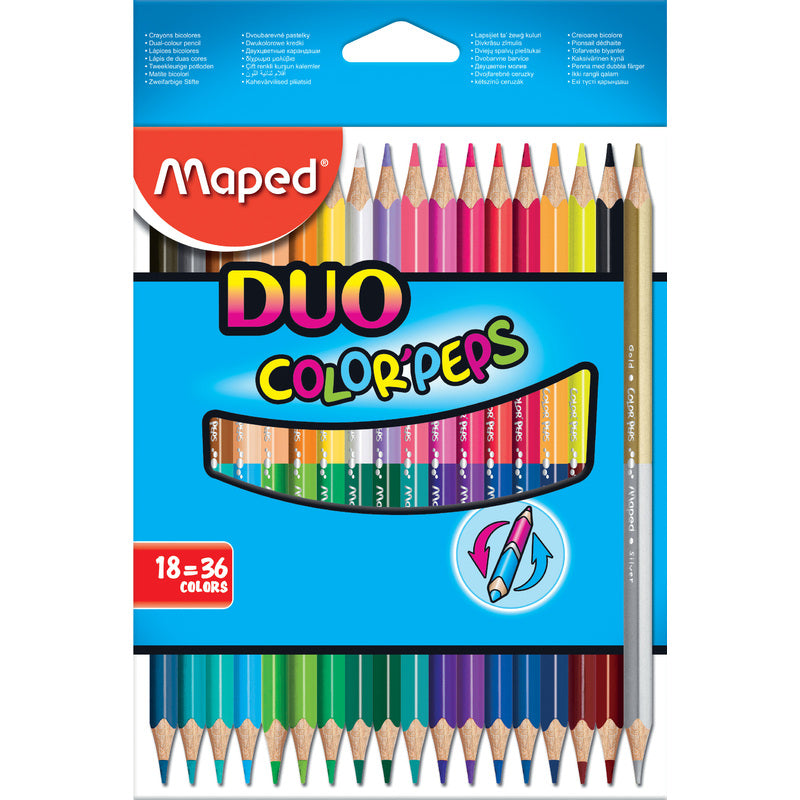 Duo Color Pencils X18