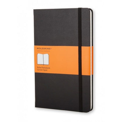 Notebook Ruled Black Hard A6
