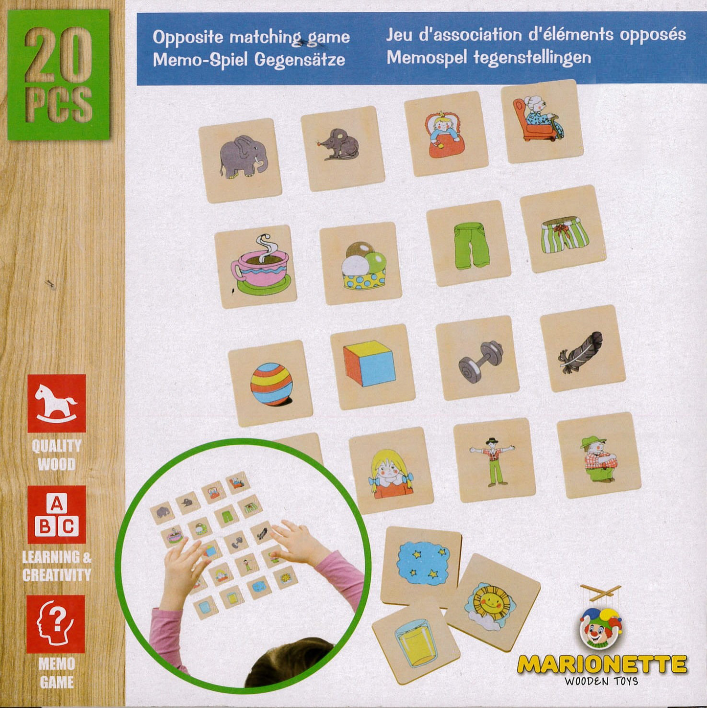 Opposite Matching Wooden Game 20Pcs