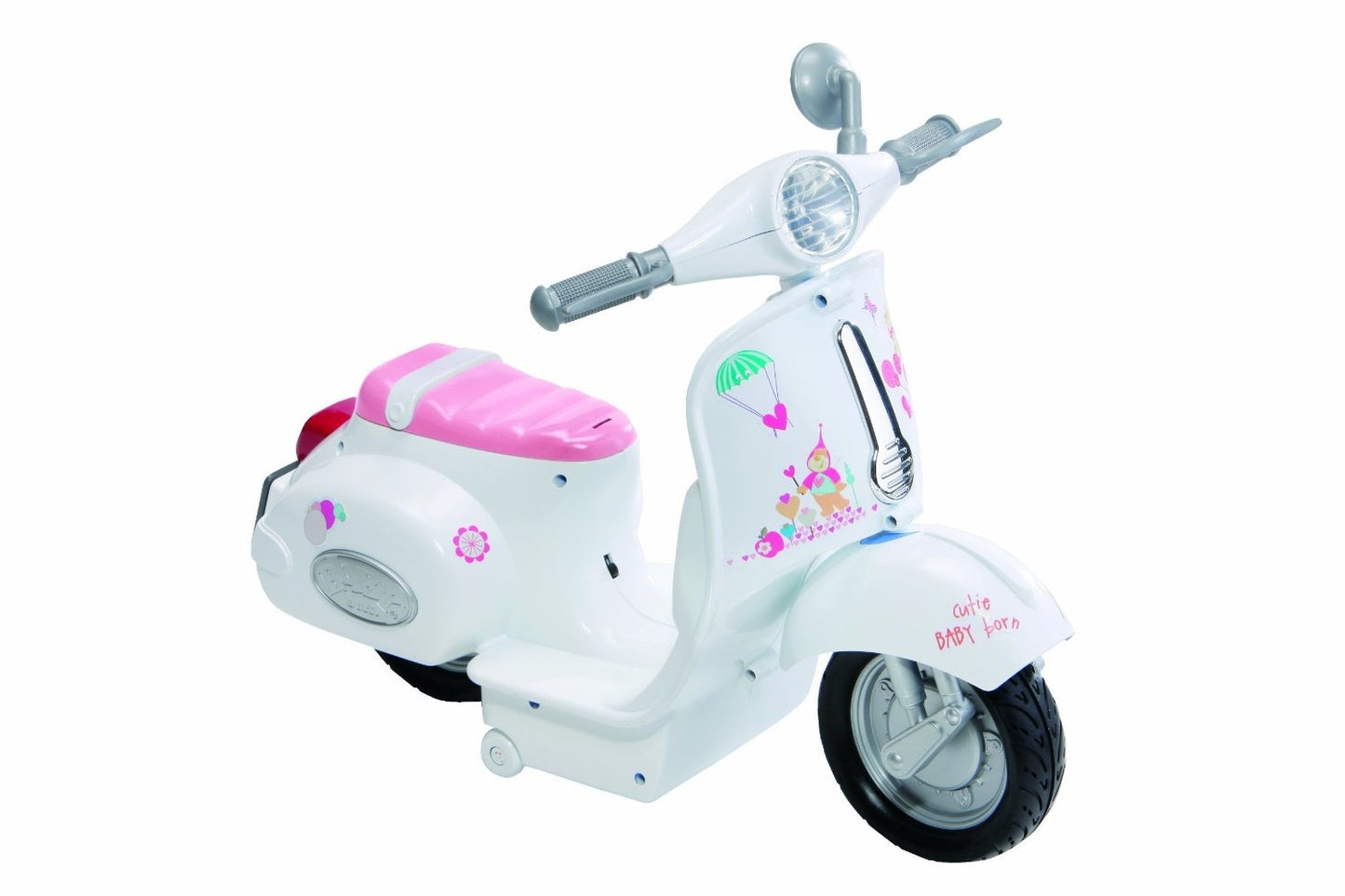 Baby Born Battery Operated White Motorbike