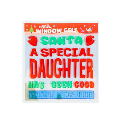 Window Gel Stickers - Santa A Special Daughter