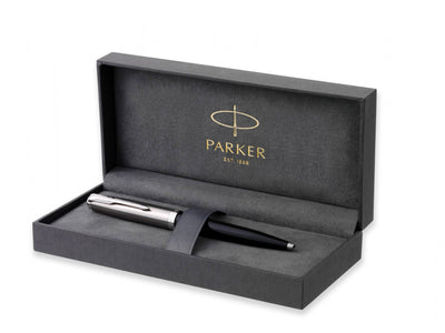 Parker Black Resin Chrome Trim Ballpoint Pen