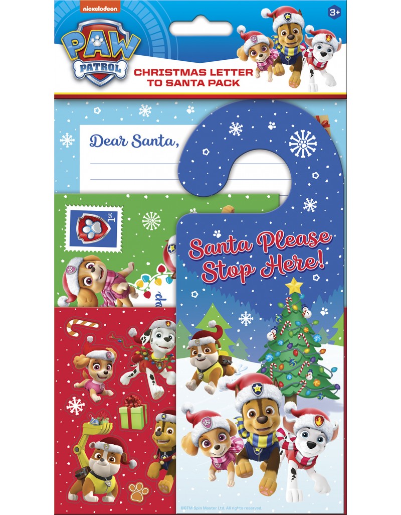 Paw Patrol Christmas Letter To Santa