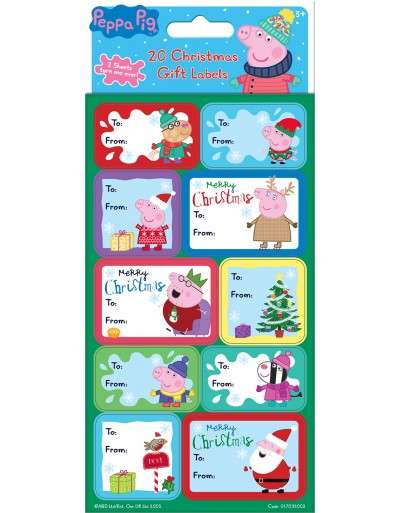 Peppa Pig Christmas Gift Labels