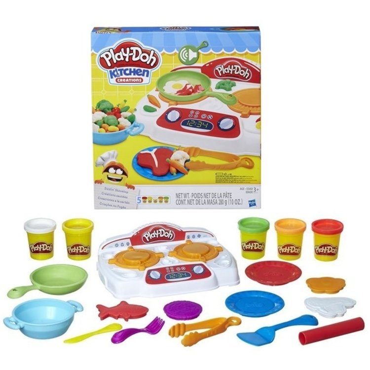 Play-Doh Kitchen Creations Super Colourful Cafe Playset, Toys & Character