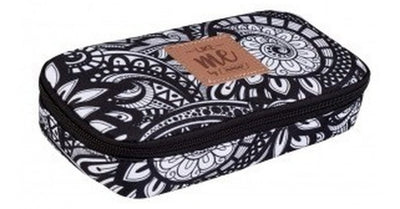 Target Oval Pencil Case White Flowers