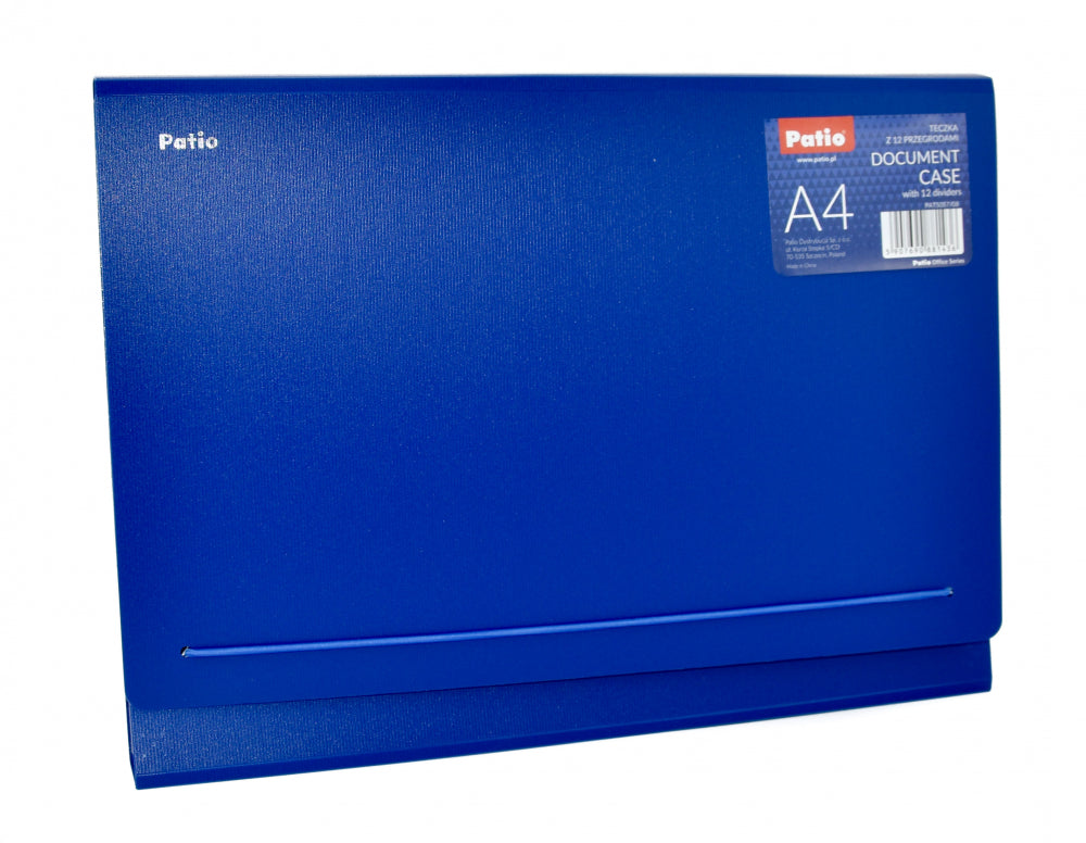 Document Case With 12 Dividers Blue