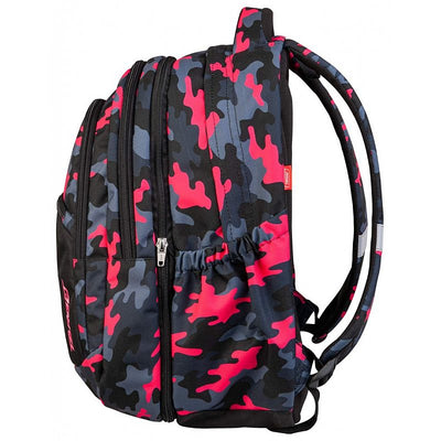 Backpack 2 In 1 Large 3 Zip Camuoflage Pink