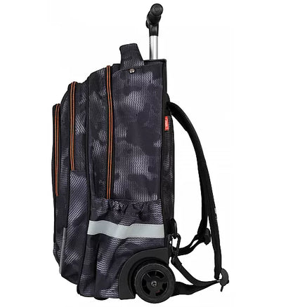 Backpack Large 3 Zip Trolley Bag Mimetic Black