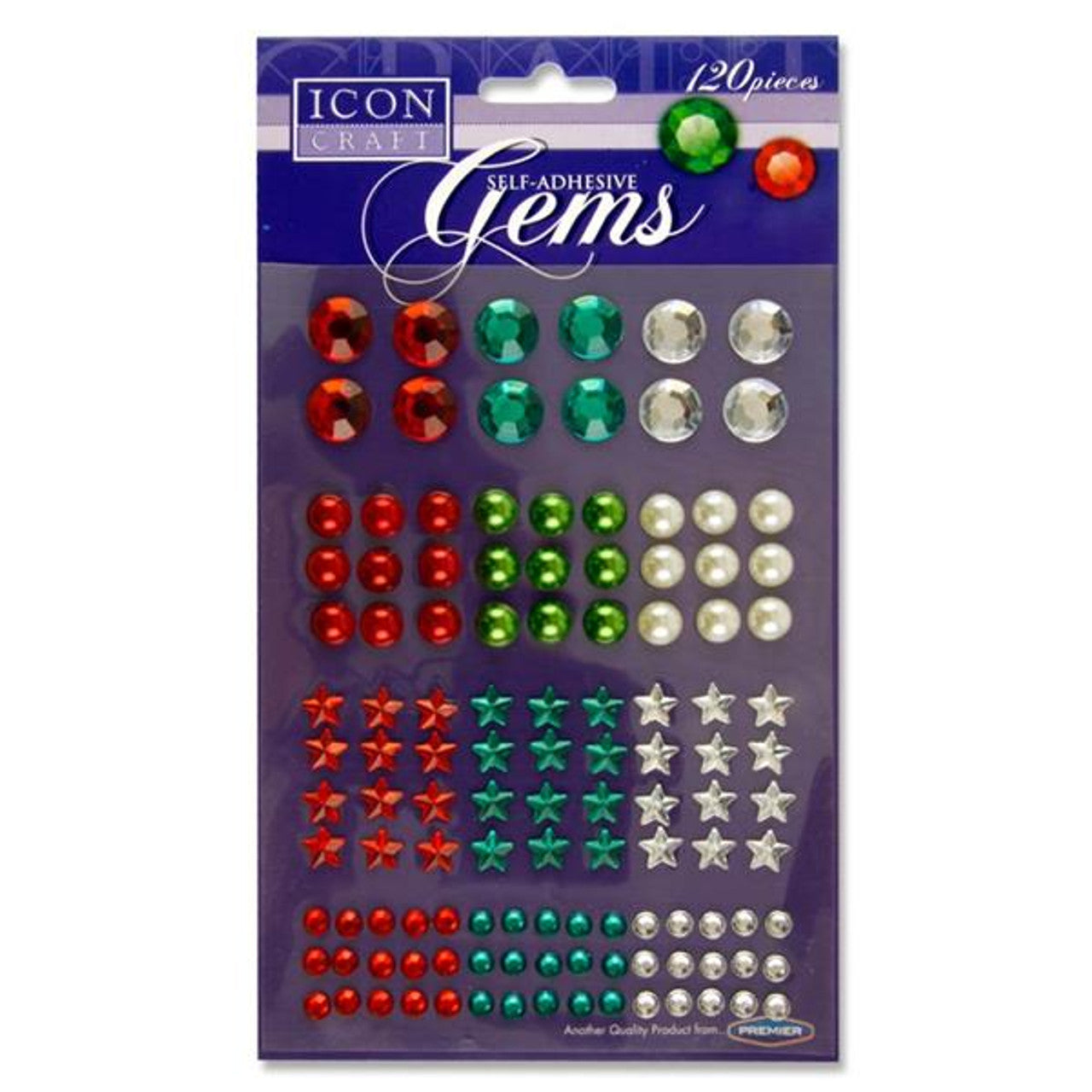  Self Adhesive Gem Stones X 120Pcs