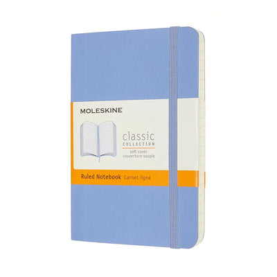 Moleskine - Pocket Ruled A6 Notebook Soft Cover - Hydrangea Blue