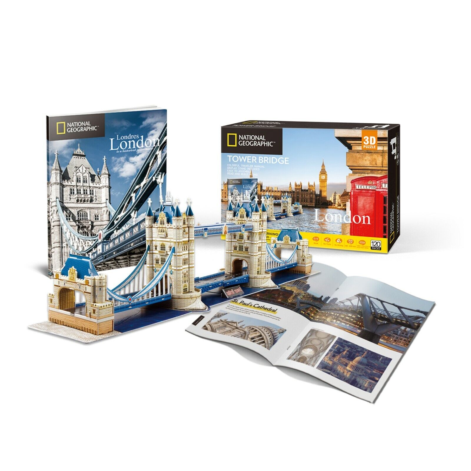 National Geographic Tower Bridge 3D Jigsaw Puzzle 120 Pcs