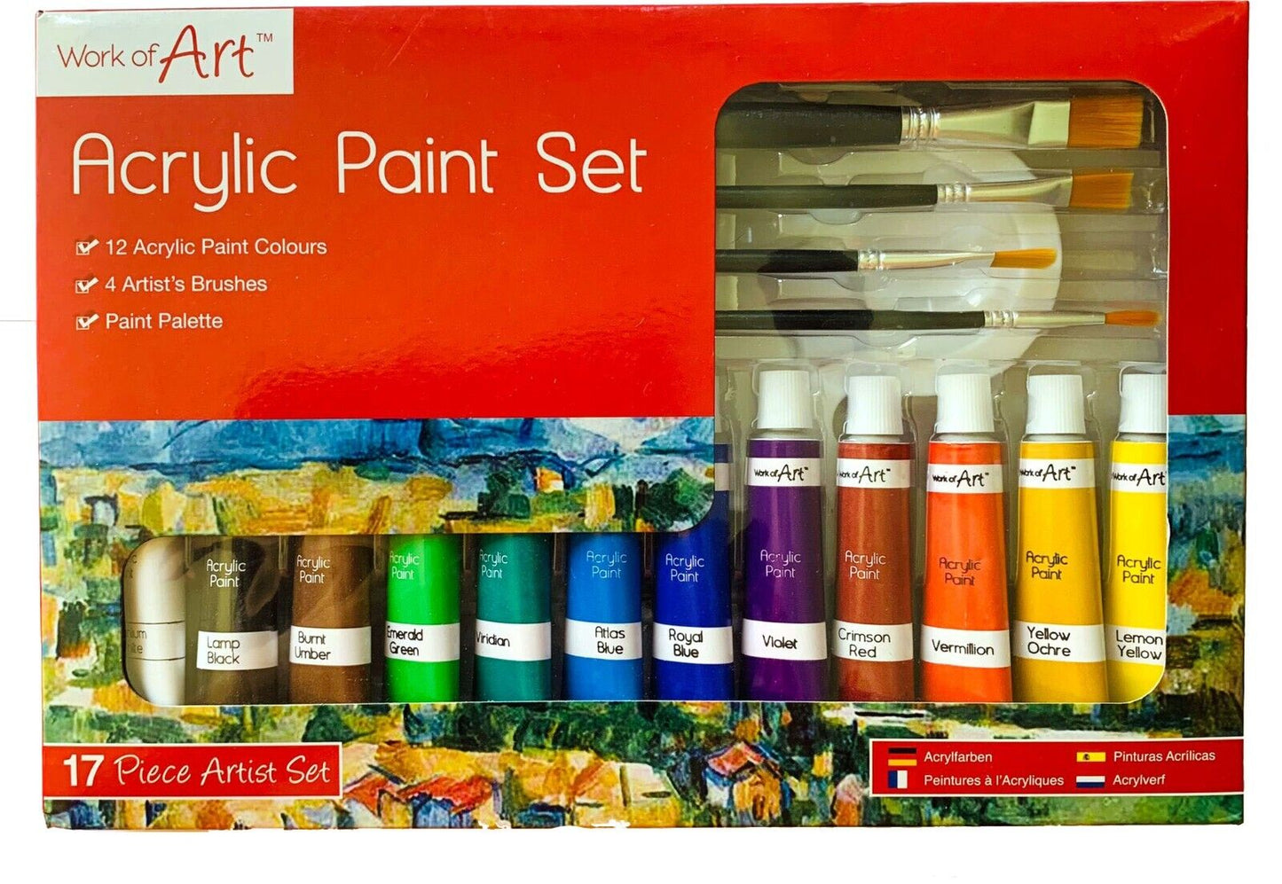 Artists Acrylic Paint Set - X17Pcs