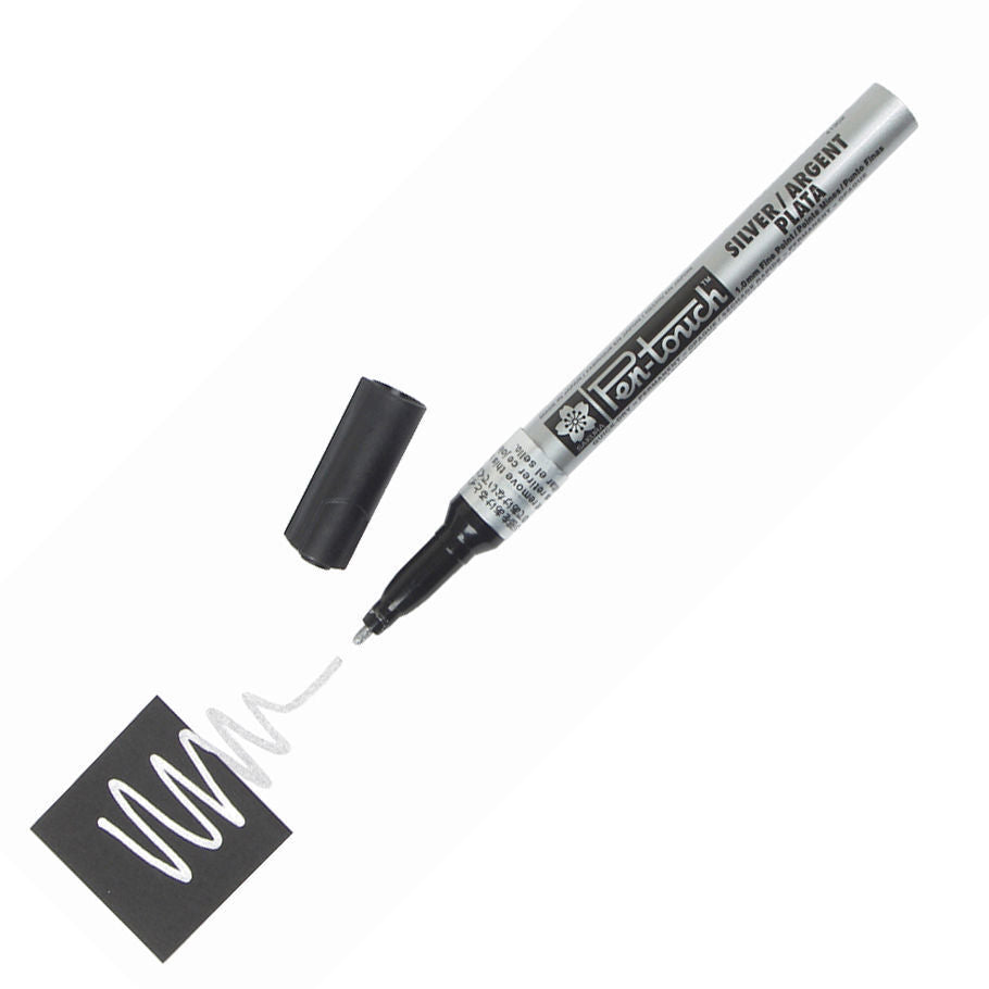 Marker Permanent Fine Tip Metallic Silver 1.00Mm