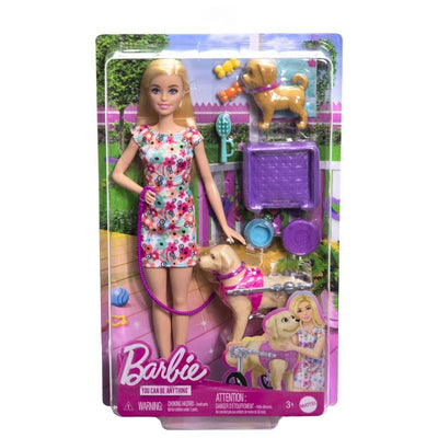 Barbie Walk Puppy And Dog Wheel Playset