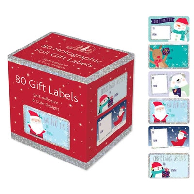 Cute Christmas Gift Labels X80Pcs