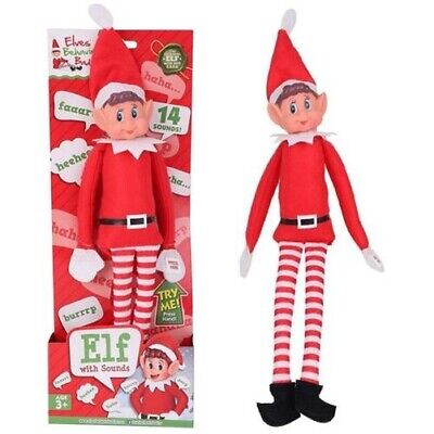 One 12 Inch Red Naughty Elf With Sound - Elves Behaving Badly Christmas