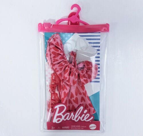 Barbie Fashions Pink And Red Hearts Dress Fashion