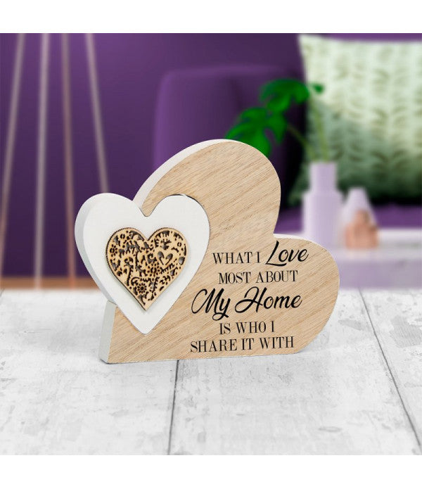 Double Heart - What I Love Most About My Home Is Who I Share It With