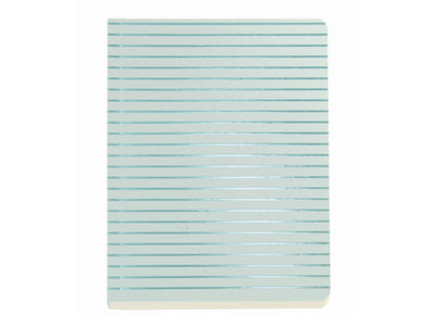 Shimmer Fine Stripe Aqua A6 Notebook