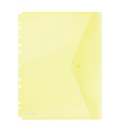 A4 Multipunch Button Folder Transperent Yellow