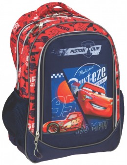 Cars Oval Backpack 3 Zip Fit A4 Size