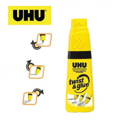 UHU Twist and glue - Flacon de colle liquide - Gel transparent - 35 ml Pas  Cher