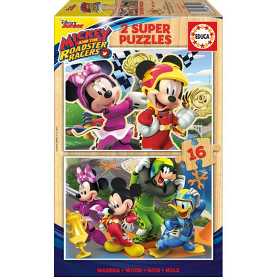 Mickey And The Roadster Racers 2X16 Pcs Puzzles