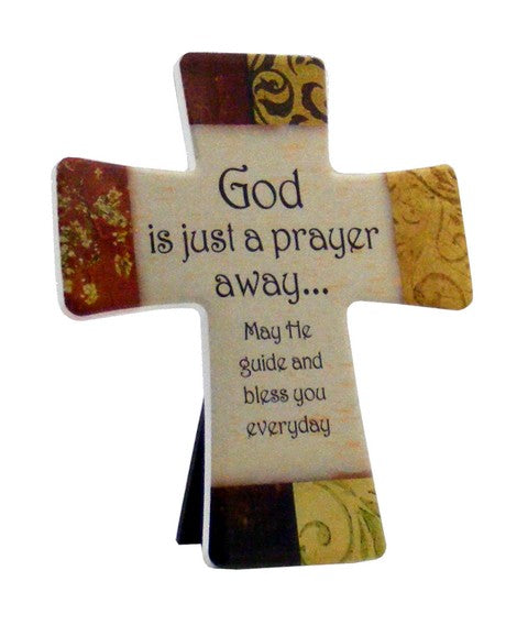 God Is Just A Prayer Away - Porcelain Cross